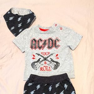 NWOT AC/DC Baby Outfit Size 0/3